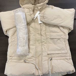 Cream Puffy Coat XXL